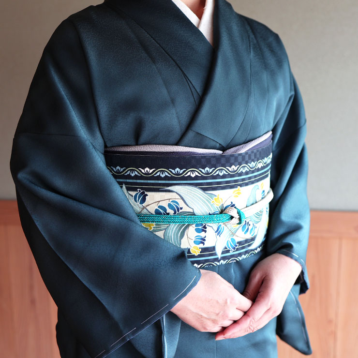 楽天市場】[正絹 名古屋帯] 召しませ花 一重太鼓 京袋帯 すずらん献上