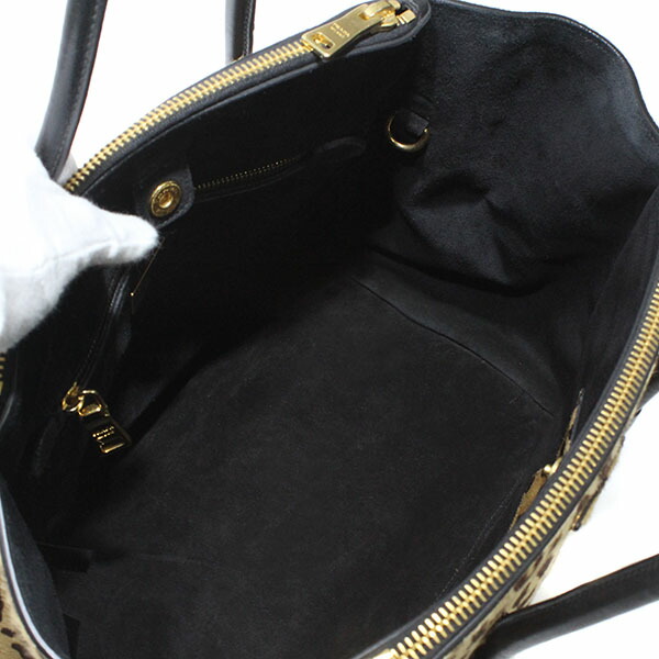 楽天市場】プラダ PRADA 希少 ハラコ レオパード ハンドバッグ