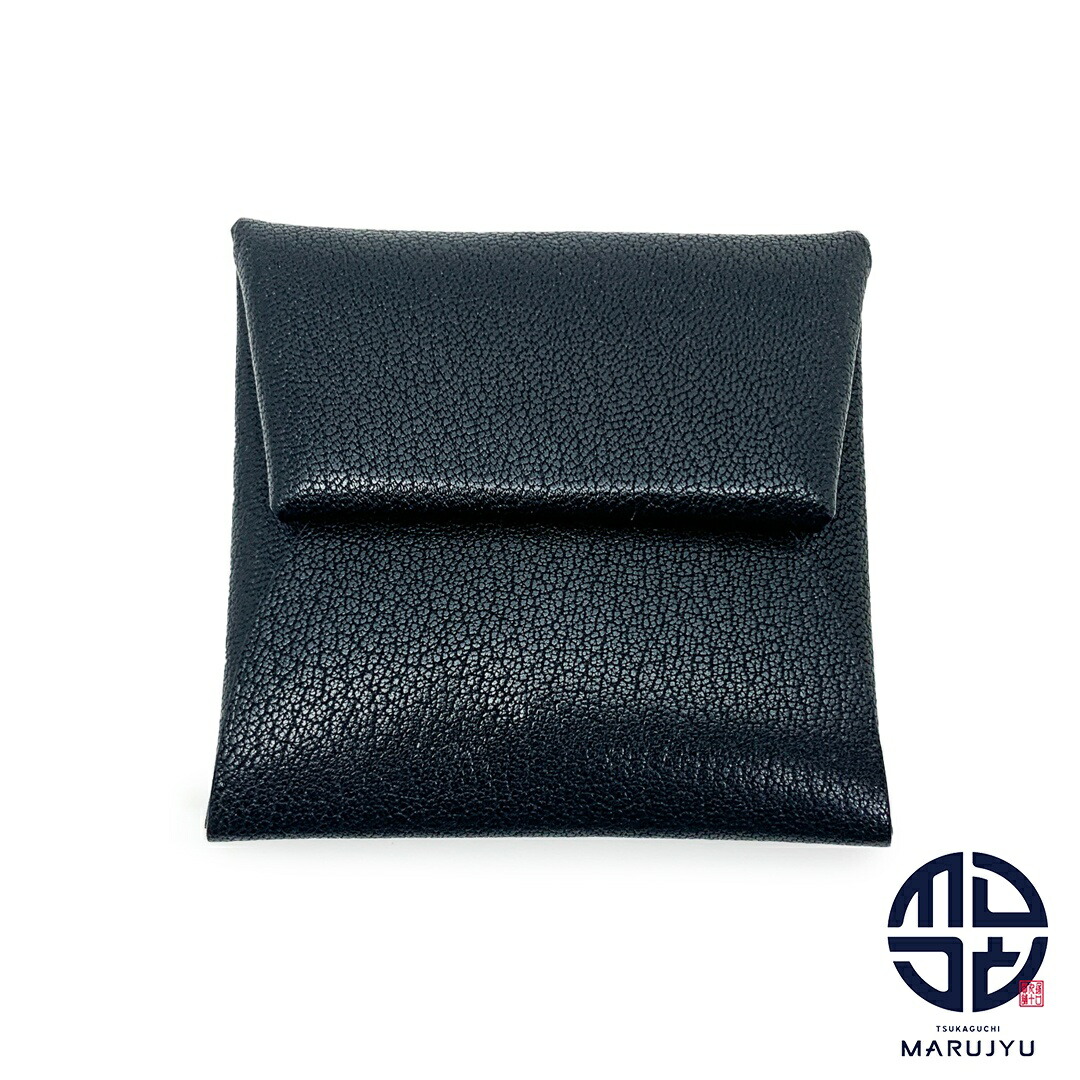 楽天市場】HERMES エルメス 黒 ブラック バスティア シェーブル コイン