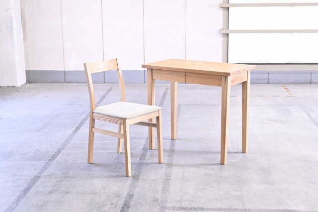 楽天市場】無印良品 タモ材 無垢 デスク＆チェアセット 引き出し2杯 机