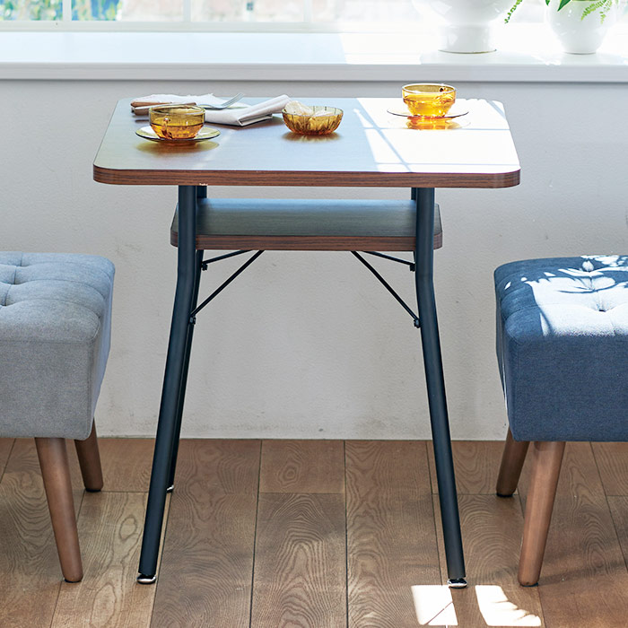 楽天市場】[レビュー特典]棚付き 正方形 ダイニングテーブル 幅65cm