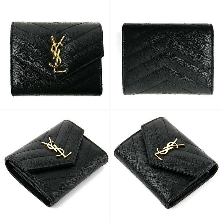 楽天市場】ラッピング済み サンローラン モノグラム コンパクト スリー