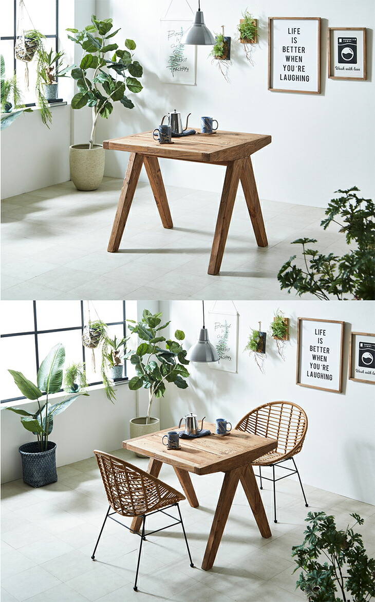 楽天市場】ダイニングテーブル アンティーク 北欧 古材 無垢 センター