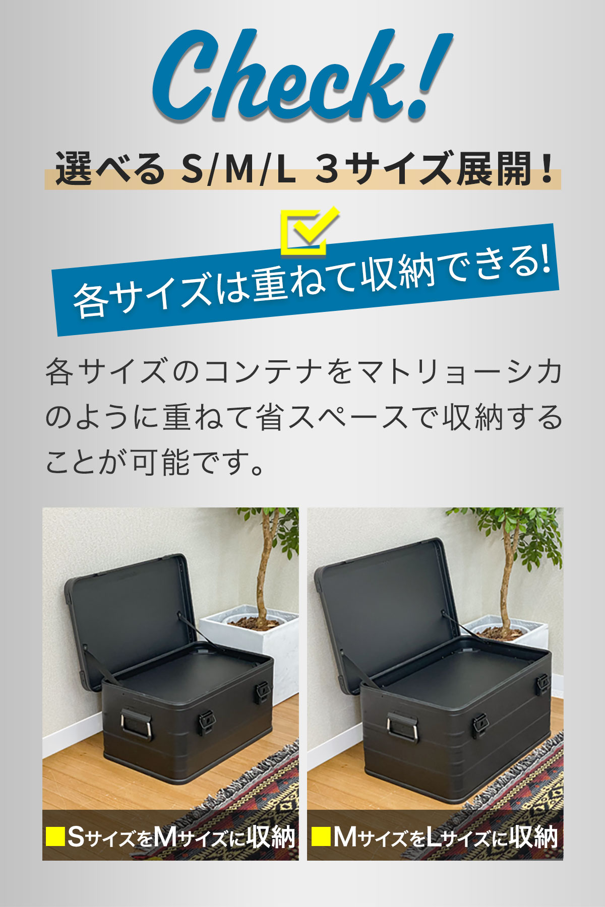 楽天市場】【楽天1位】FIELDOOR アルミ コンテナボックス 蓋付き