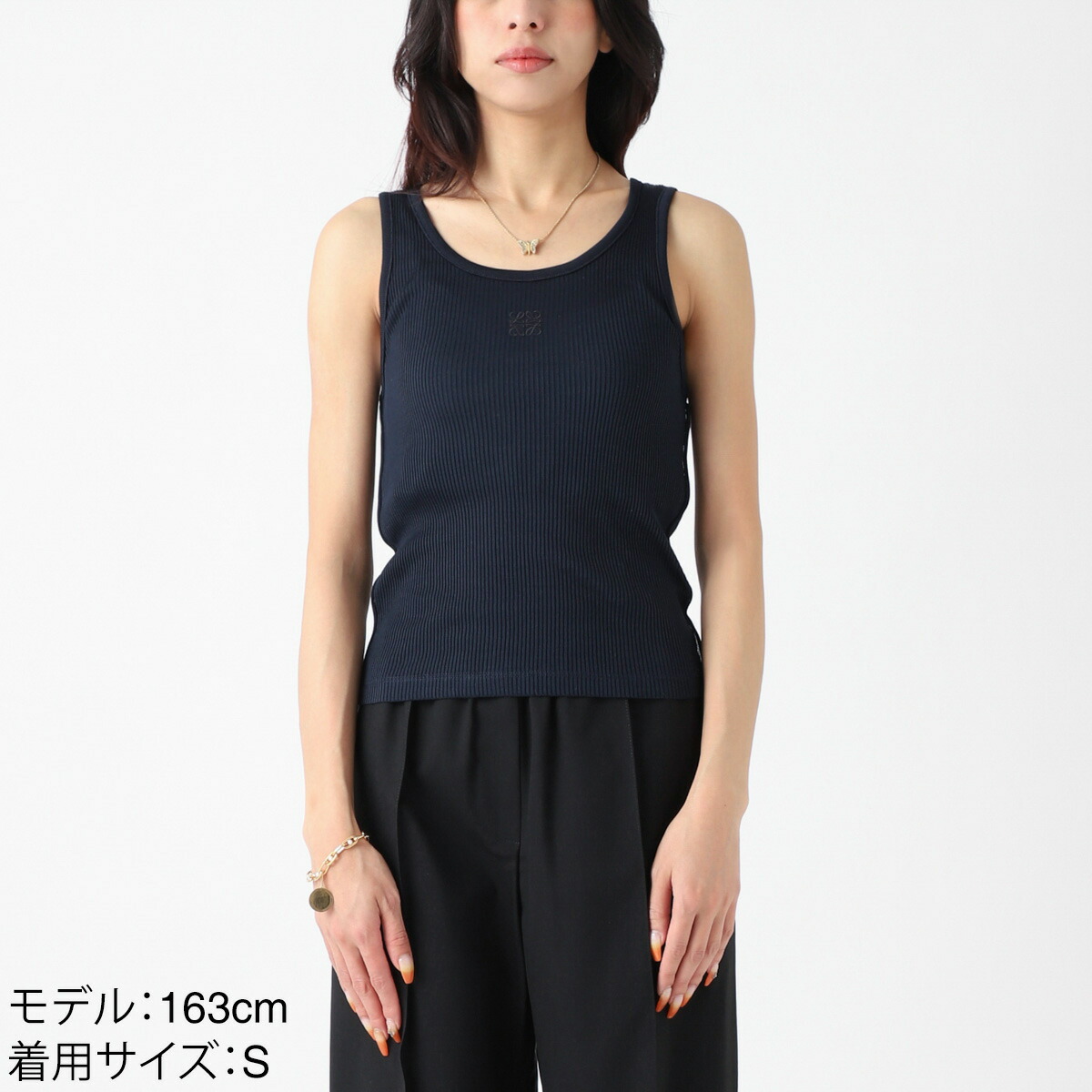 楽天市場】ロエベ LOEWE タンクトップ ブルー レディース s540y23x30