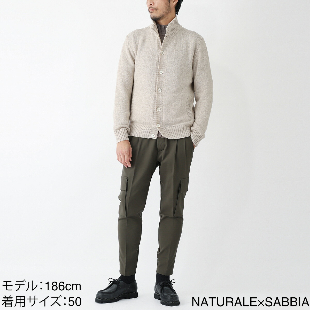 楽天市場】ザノーネ ZANONE カーディガン スタンドカラーニット メンズ