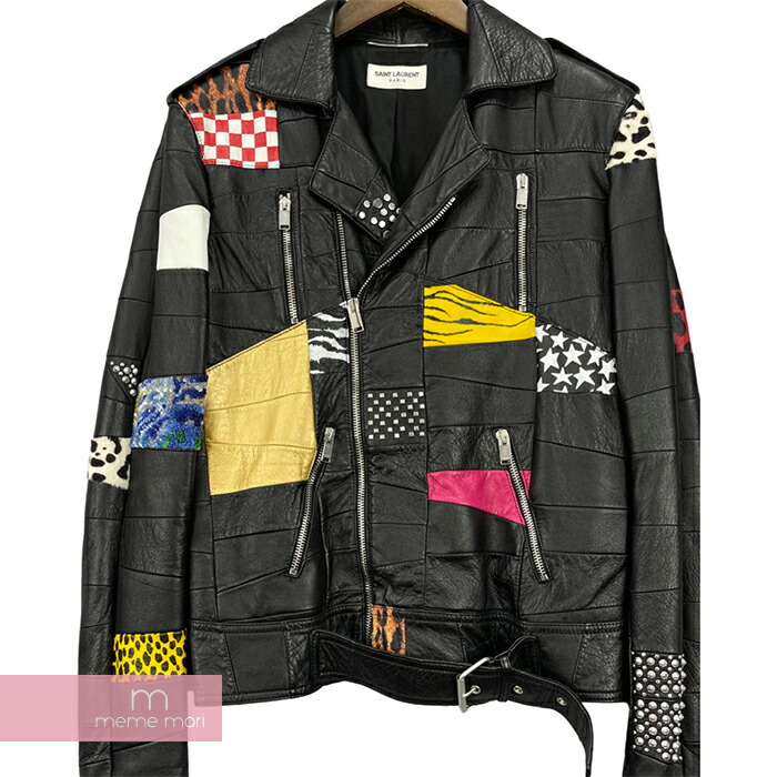 楽天市場】SAINT LAURENT PARIS 2016SS Patchwork Motorcycle Leather