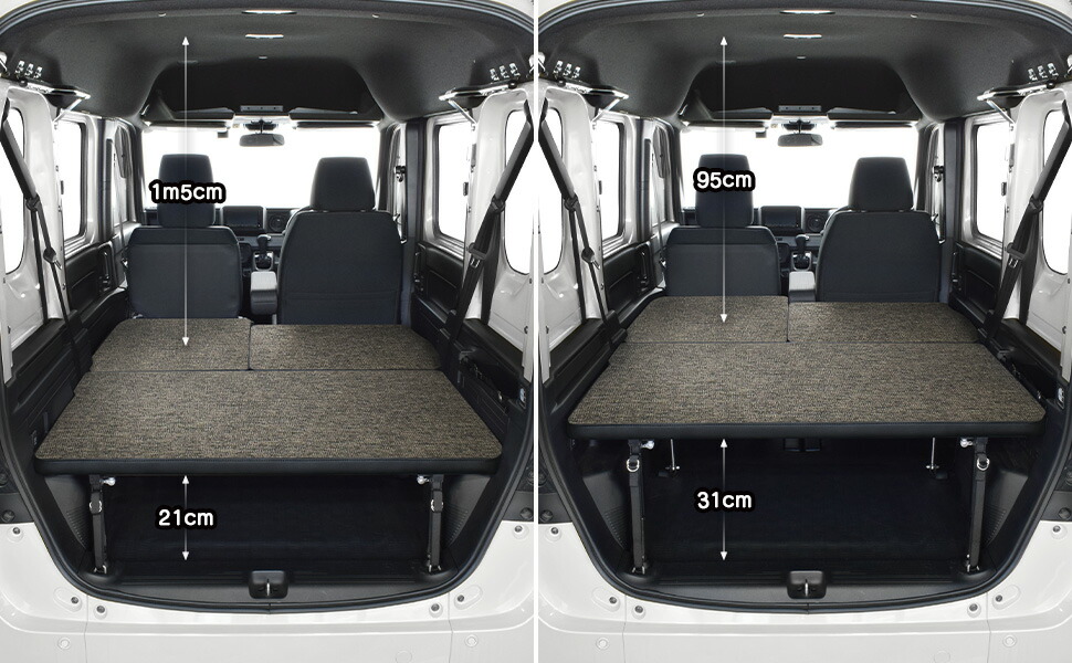 楽天市場】N-VAN ベッドキットm.flat ファブリック type C/クッション