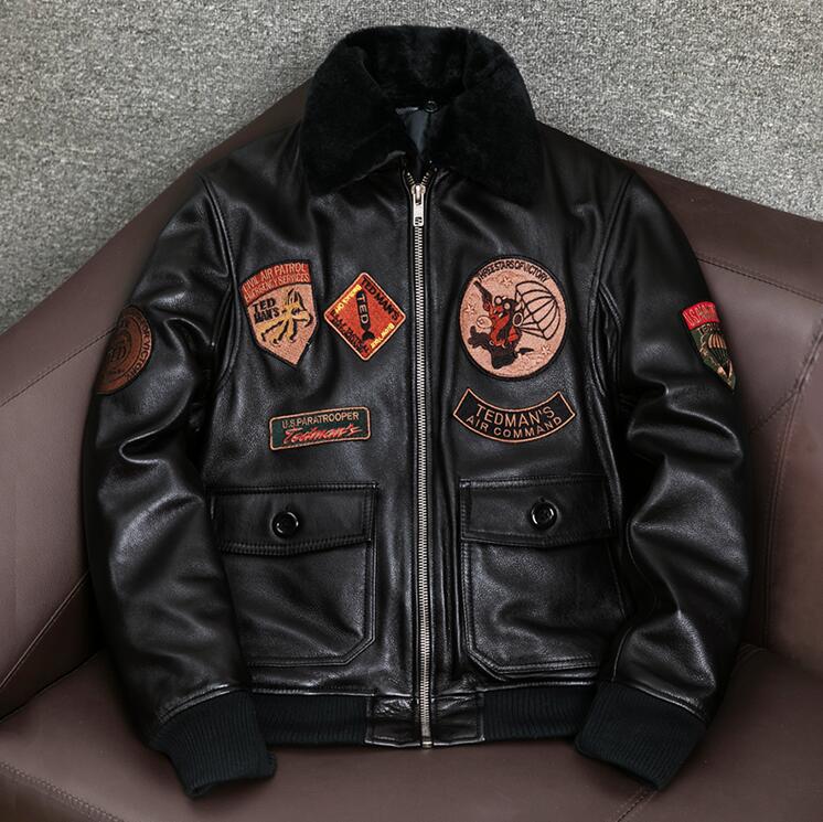 楽天市場】レザージャケット 上品 中綿 ファー襟付き 暖かい 本革 牛革