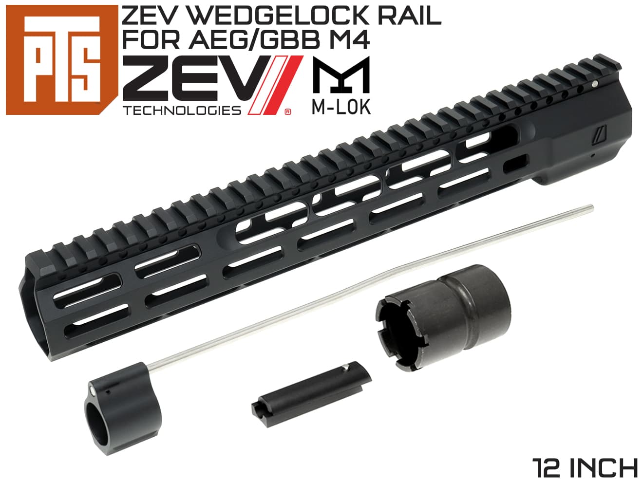 楽天市場】【正規品】PTS ZEV WedgeLock M-LOK レールハンドガード 12