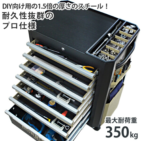 楽天市場】高耐久型 ローラーキャビネット 7段 TB-2670B (マット