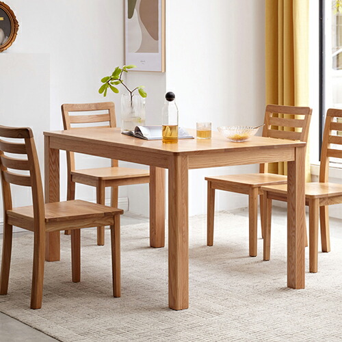 楽天市場】ダイニングテーブル 天然木 頑丈 無垢材 オーク材