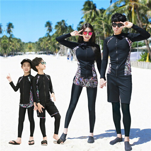 楽天市場】親子ペア 水着 ラッシュガード レディース 5点セット