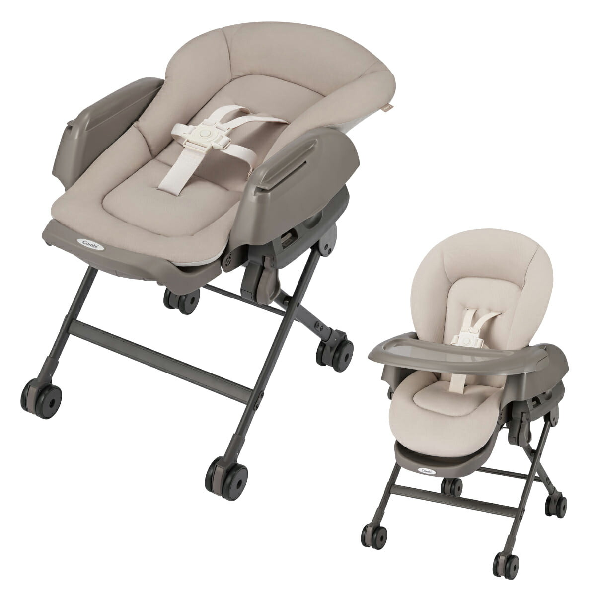 楽天市場】Combi 手動 スウィング ベビーラック ハイローベッド