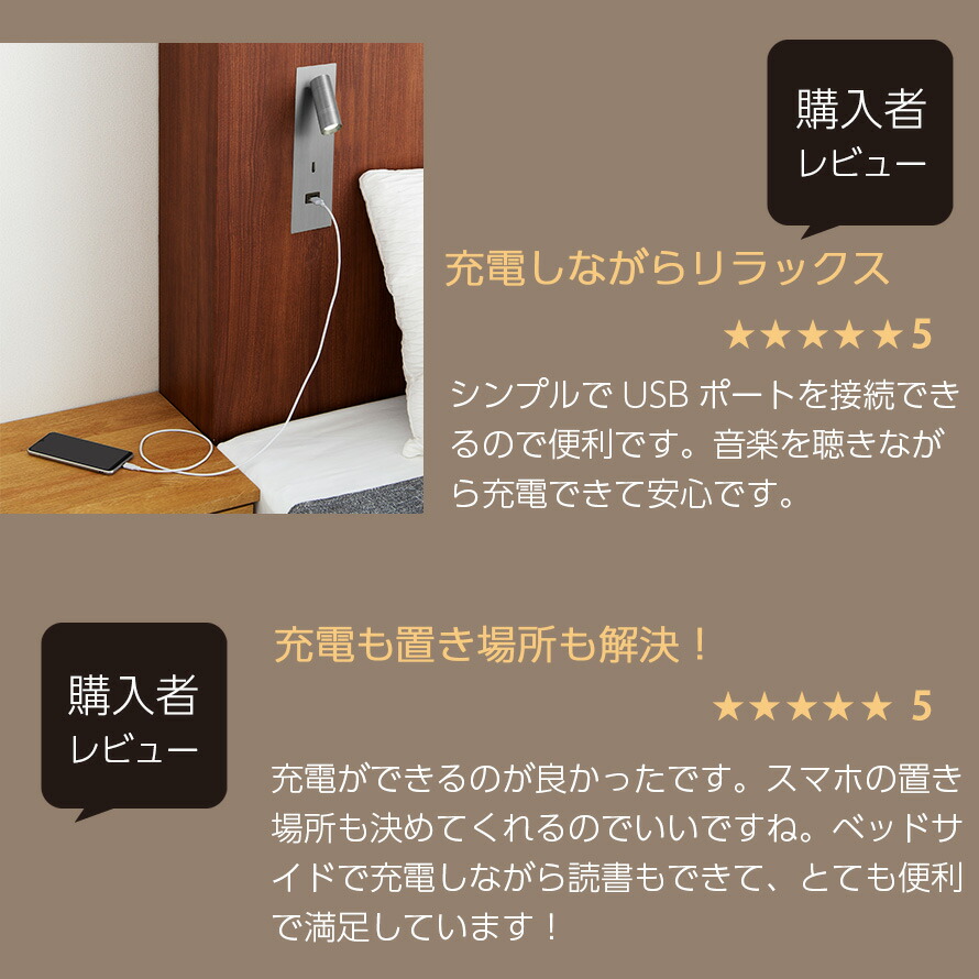 楽天市場】［3/5(木)限定! ポイント10倍］ベッドライト USBポート付き