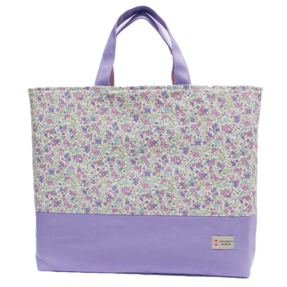 楽天市場】【レッスンバッグ】 ハンドメイド （花柄パープル