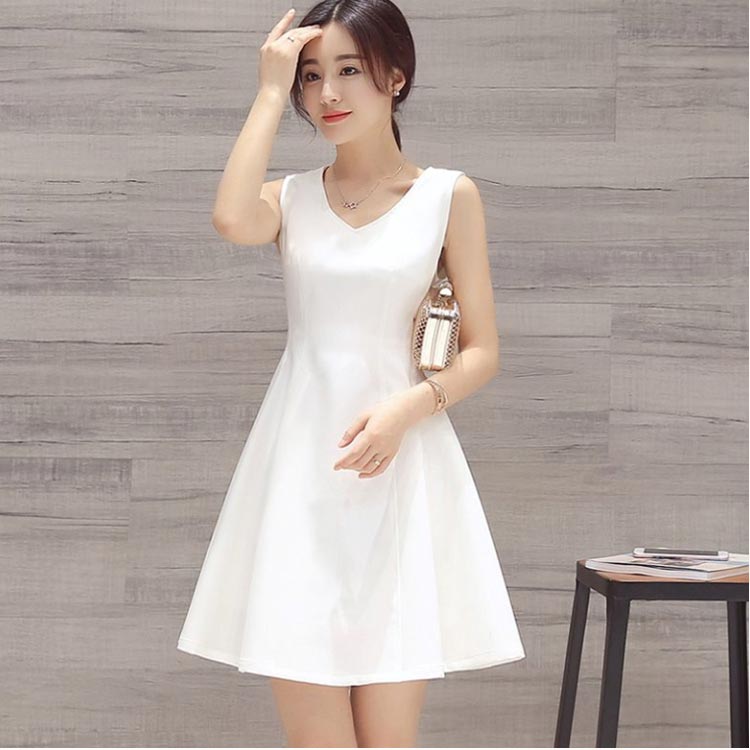 楽天市場】ノースリーブワンピース Vネック パーティードレス ミニ