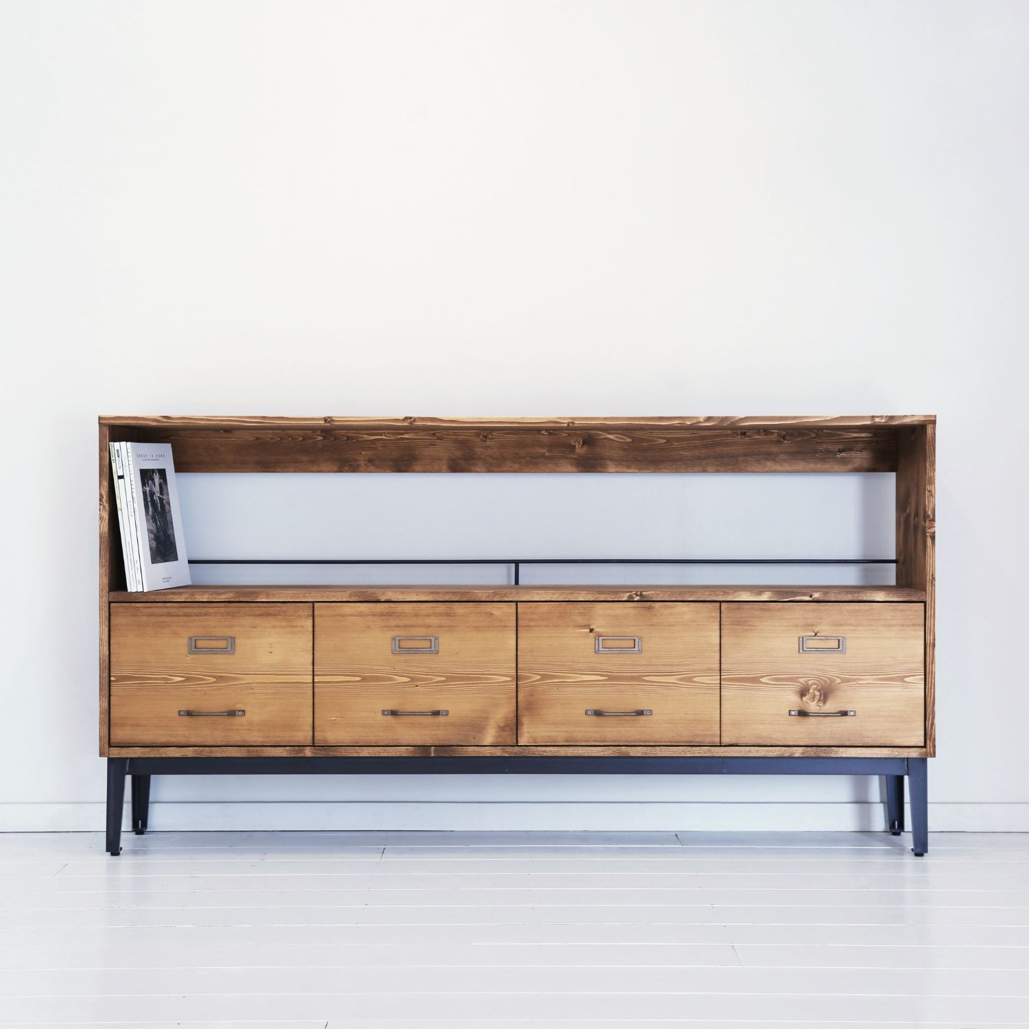 楽天市場】ファイルキャビネット 無垢 書類棚 チェスト タンス 本棚 棚