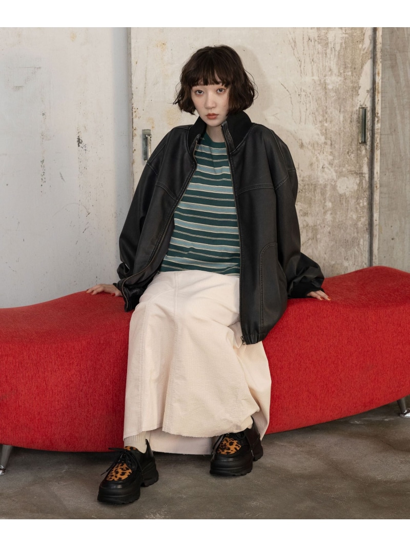 楽天市場】【SALE／20%OFF】ヴィンテージフェイクレザーブルゾン niko