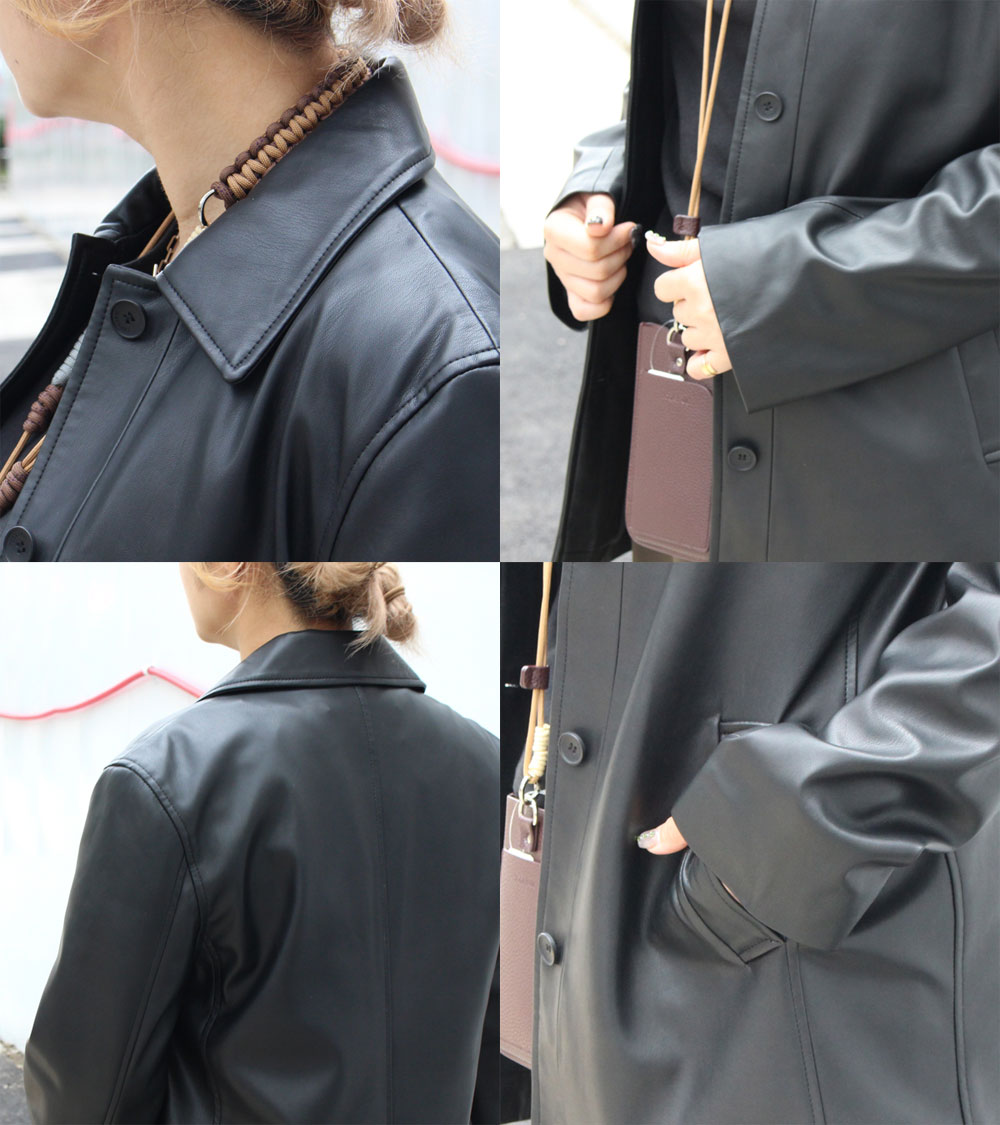 楽天市場】【s30】トゥデイフル TODAYFUL エコレザーステンカラー