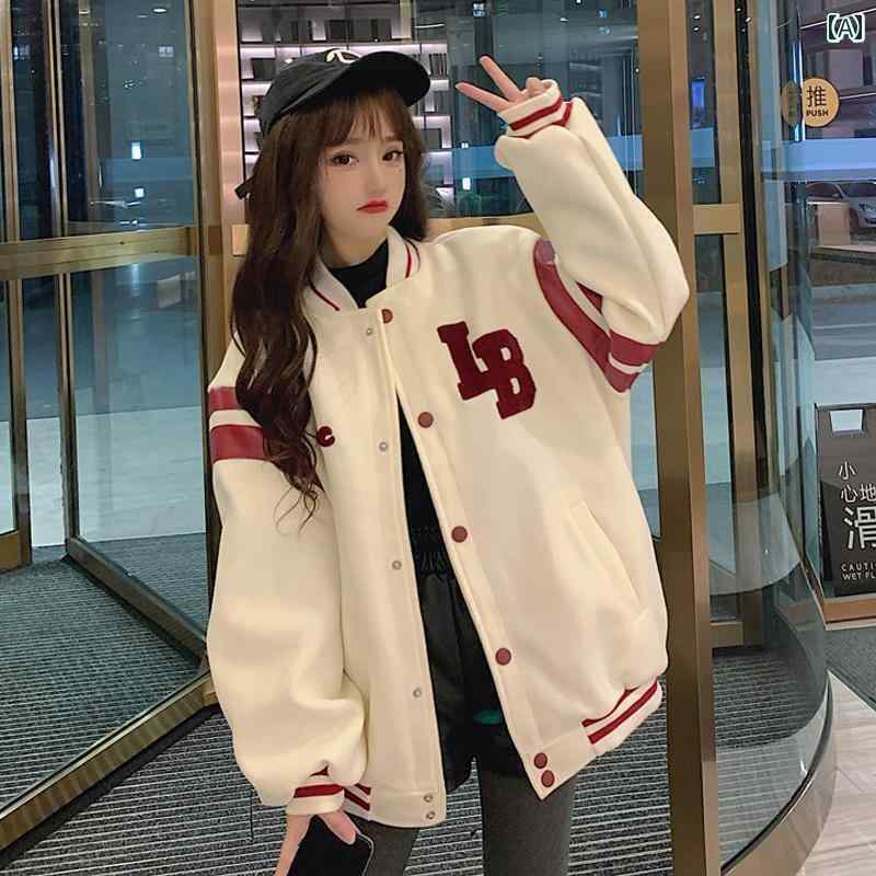 楽天市場】スタジャン レディース ガール 春秋冬 韓国 カジュアル