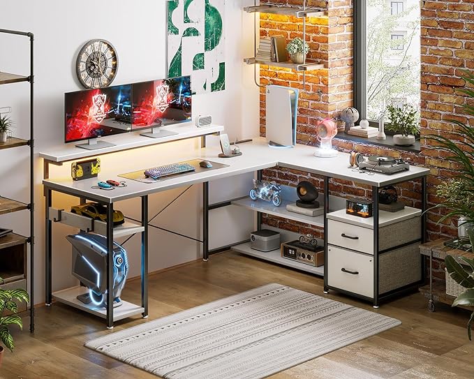 楽天市場】＼10倍ポイントお得／送料無料 l字デスク 幅135 パソコン