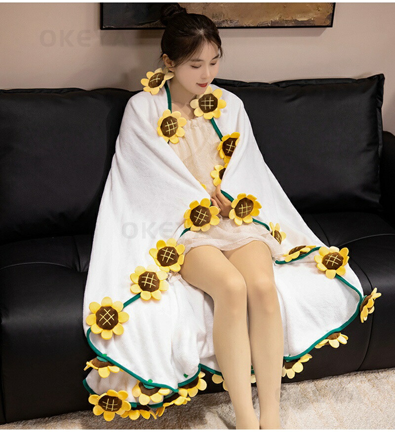 楽天市場】花束ブランケット 毛布 シングル フランネル ブーケ