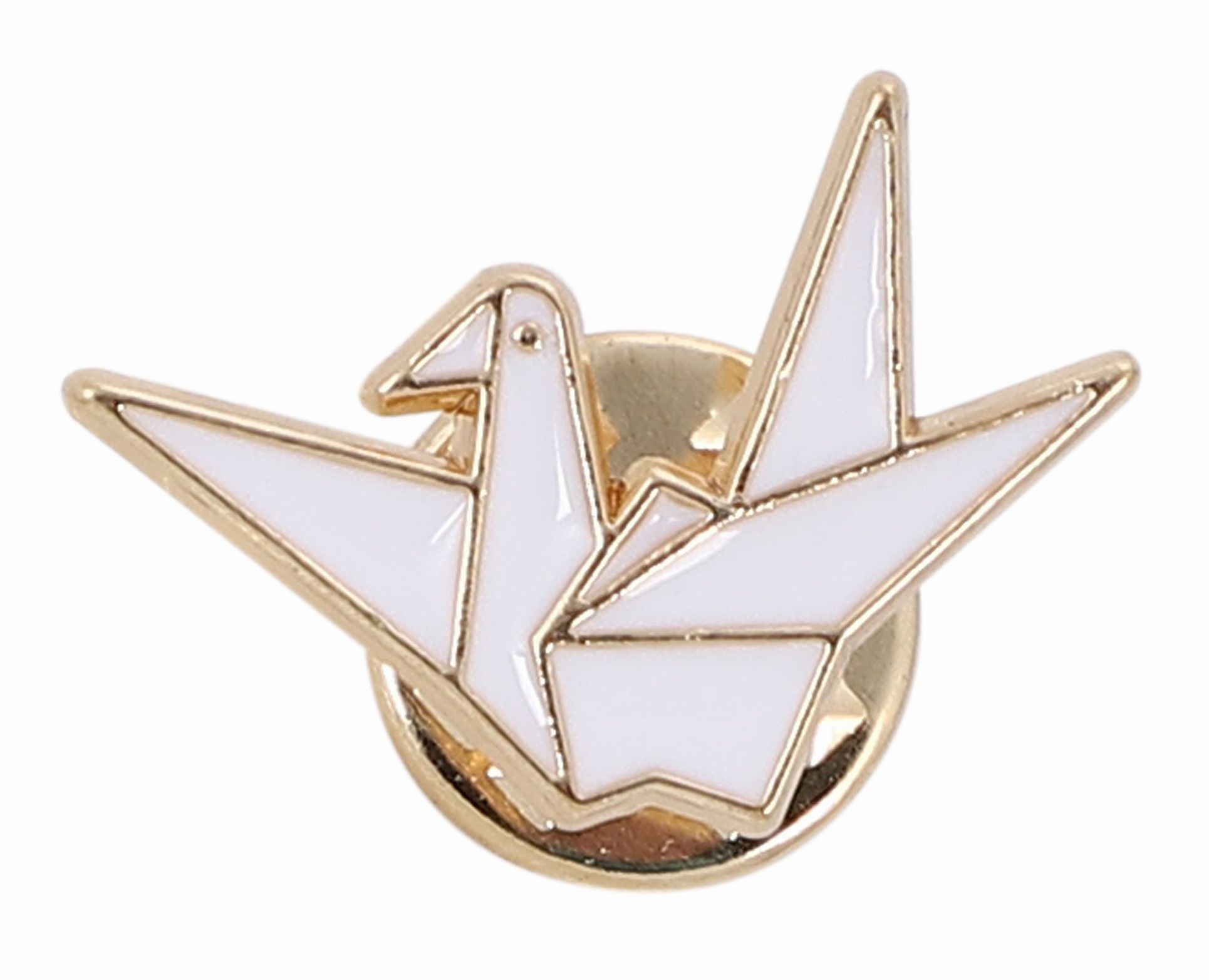 楽天市場】折り鶴 ピンバッジ バタフライクラッチ バッジ ラペルピン