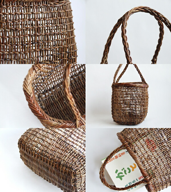 楽天市場】【岩手県 あけび蔓細工】あけびかご 手提げかご こだし編み