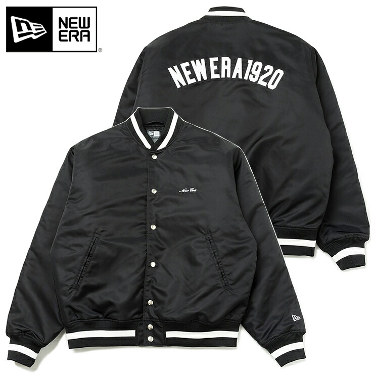 楽天市場】ニューエラ ジャケット NEW ERA スタジャン 中綿 黒