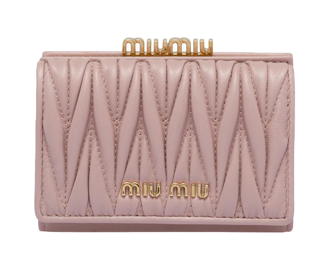 楽天市場】MiuMiu ミュウミュウ 三つ折り財布 マテラッセ MATELASSE