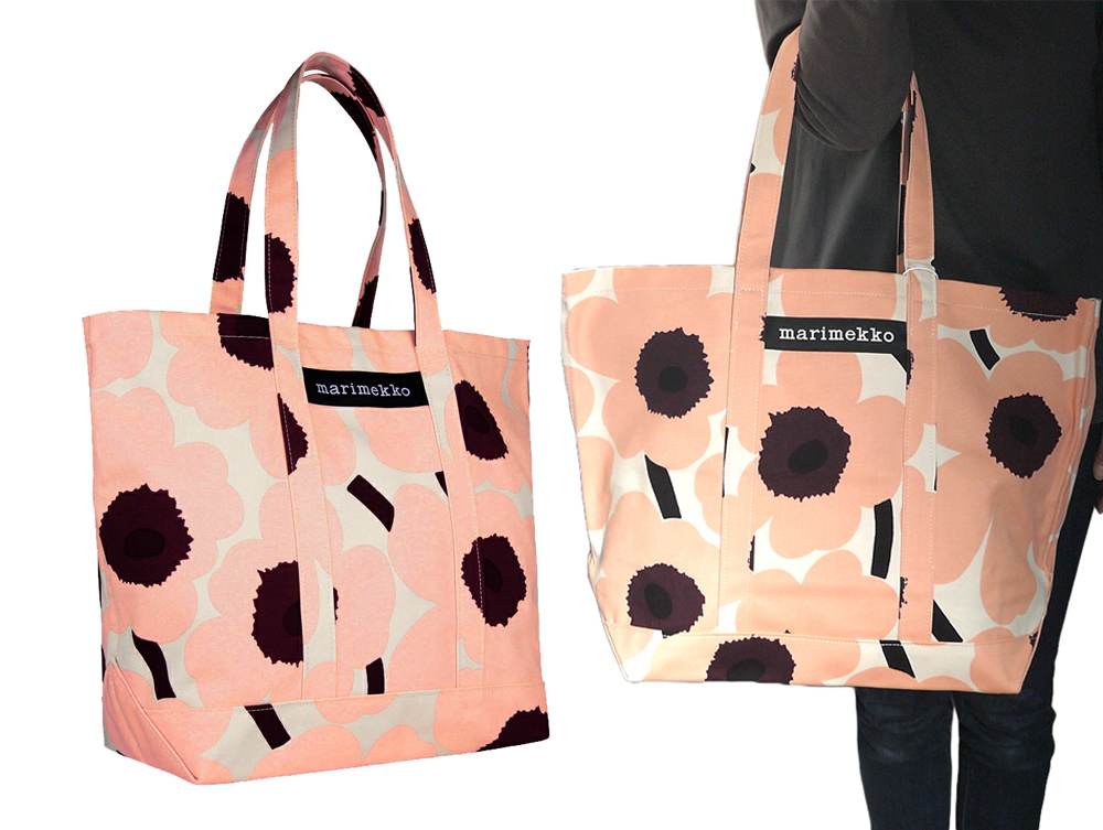 楽天市場】マリメッコ marimekko ウニッコ柄ビッグトートバッグ ピンク