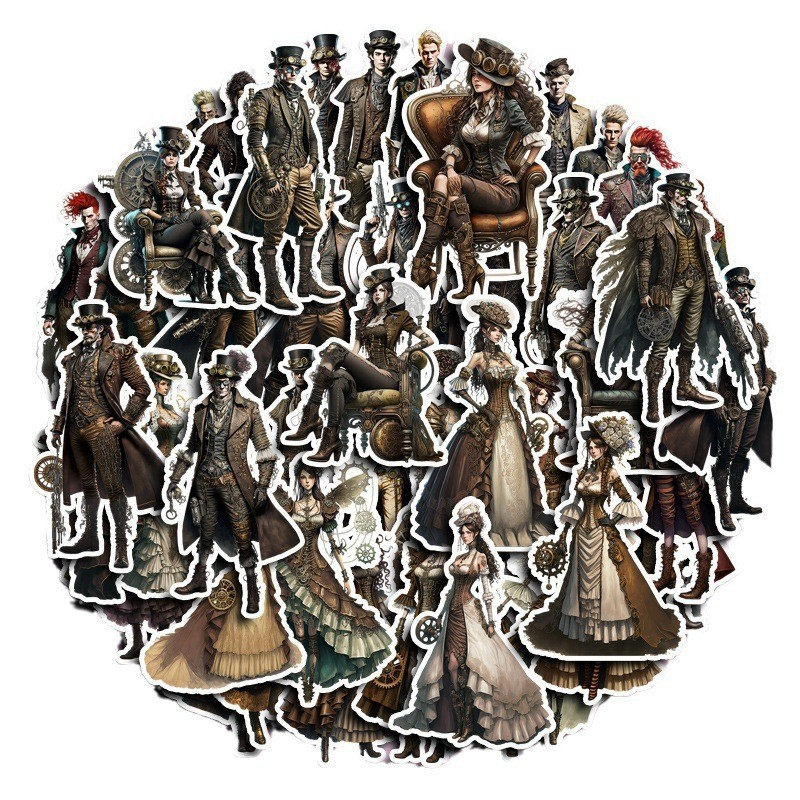 楽天市場】即納 コラージュシール スチームパンク キャラクター