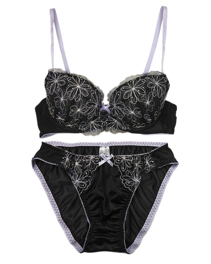 楽天市場】フラワー刺繍 ブラジャー ショーツ 上下セット 下着(WD-052
