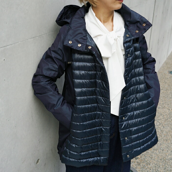 楽天市場】送料無料 HERNO ヘルノ 2way ダウンハーフコート 超軽量