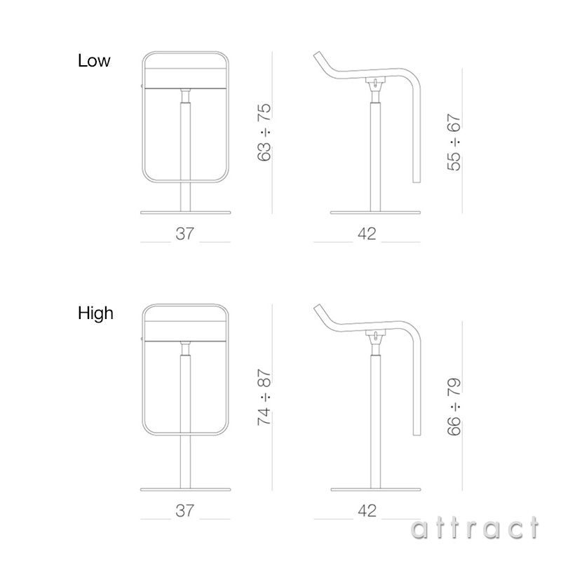 楽天市場】ラパルマ lapalma レム LEM カウンタースツール ハイ・ロー