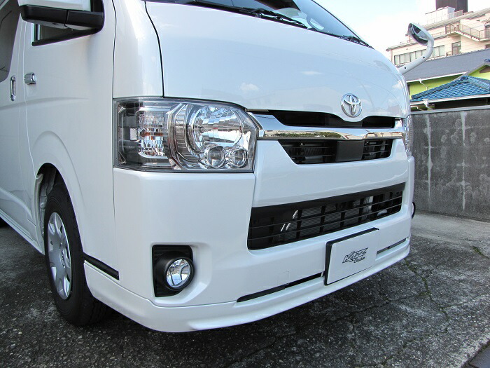 楽天市場】ハイエース200系 6-8型 フロントグリルガーニッシュ ロアー