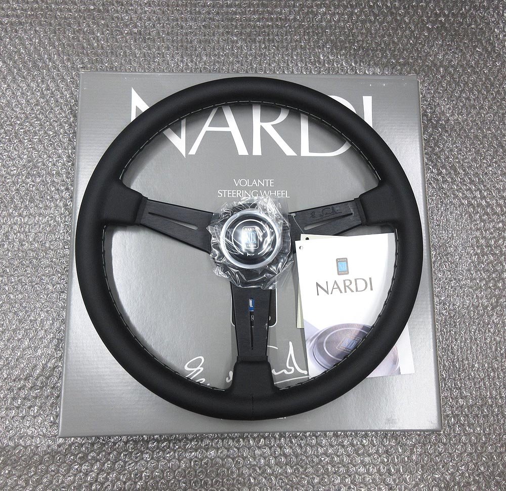 楽天市場】ナルディ クラシック ブラックレザー/ブラックスポーク