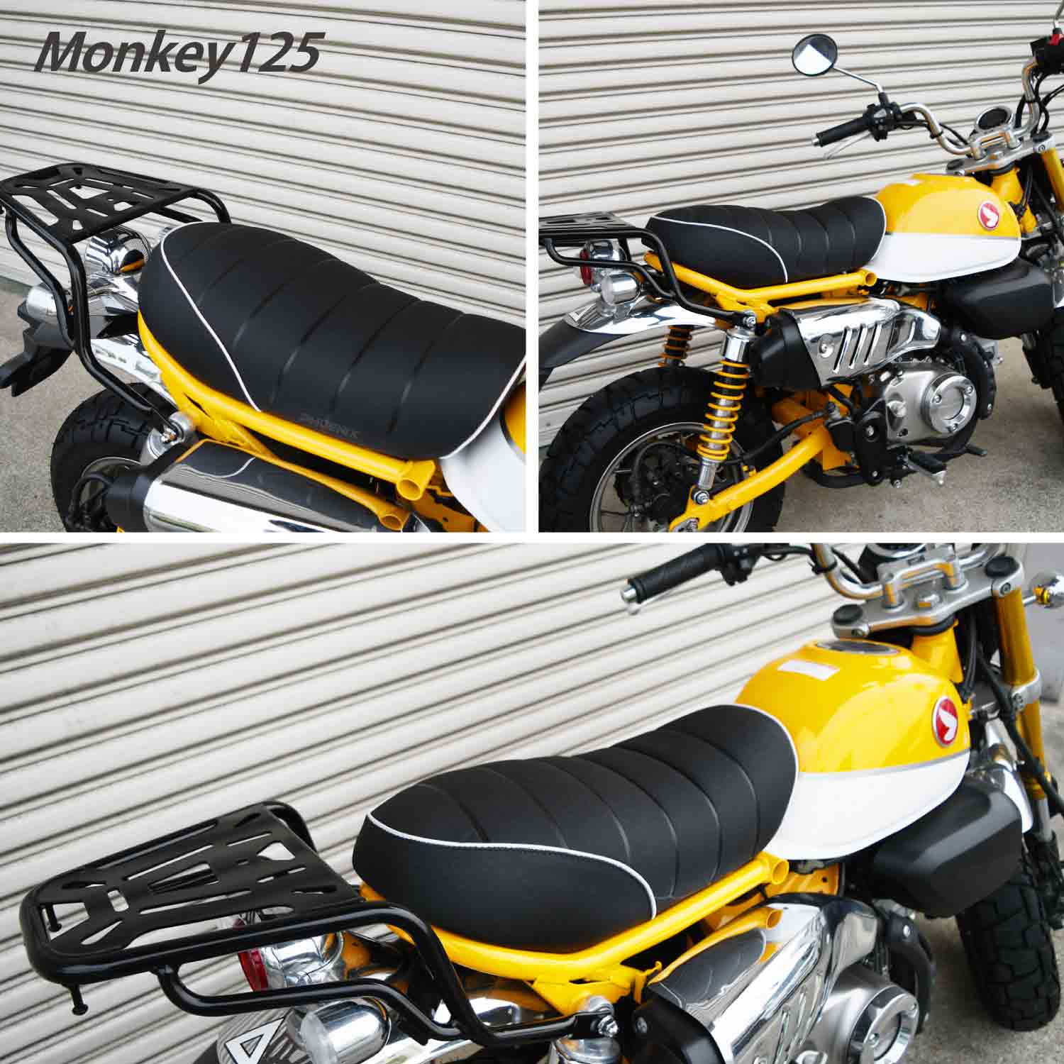 楽天市場】モンキー125 タックロール シート ブラック チェック柄