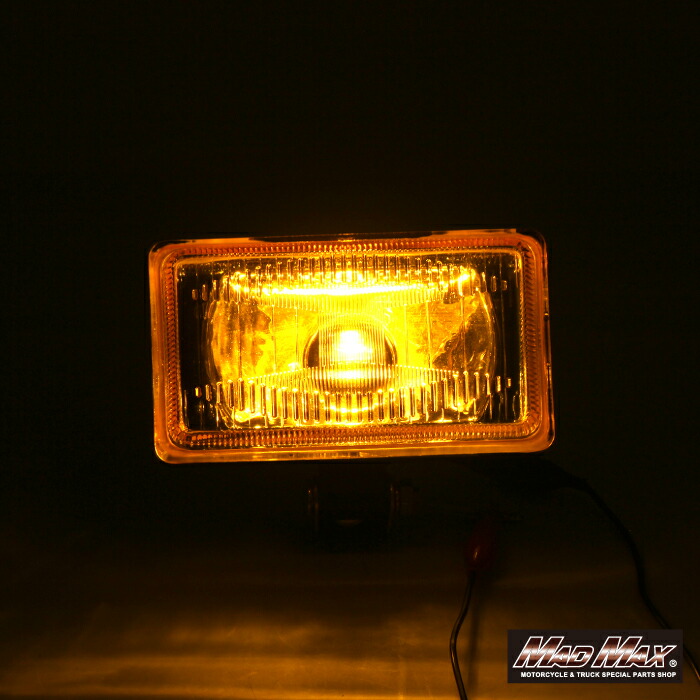 楽天市場】バイク用 角型 H3 ハロゲン ロケットカウル フォグランプ