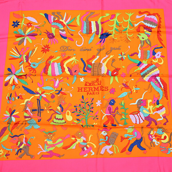 楽天市場】エルメス スカーフ カレ90 Din Tini Ya Zue 人間と自然の