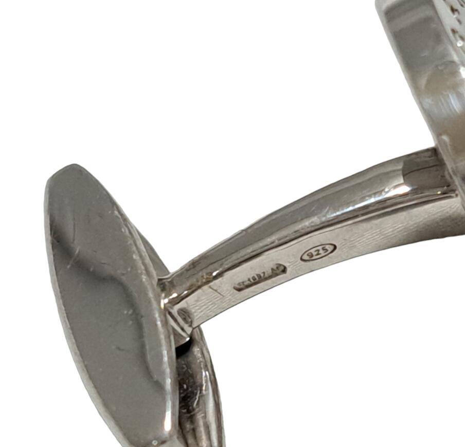 楽天市場】ブルガリ カフス ラウンド オニキス SV925 シルバー カフス