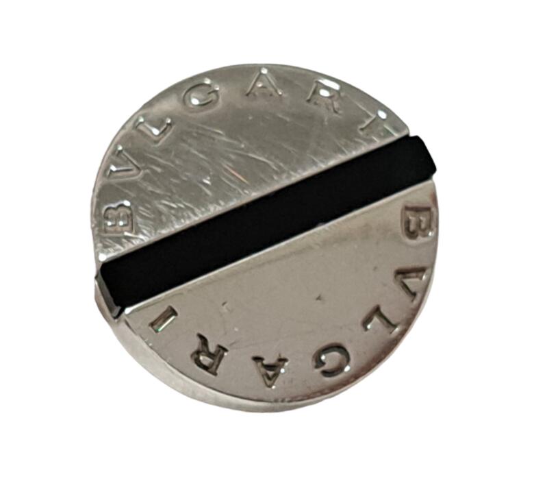 楽天市場】ブルガリ カフス ラウンド オニキス SV925 シルバー カフス