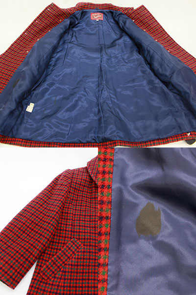 楽天市場】【familiar】ファミリア チェック ウールコート 赤 120cm