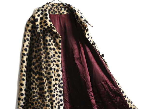 楽天市場】60s ビンテージ □ ヒョウ柄 フェイクファー ロング コート