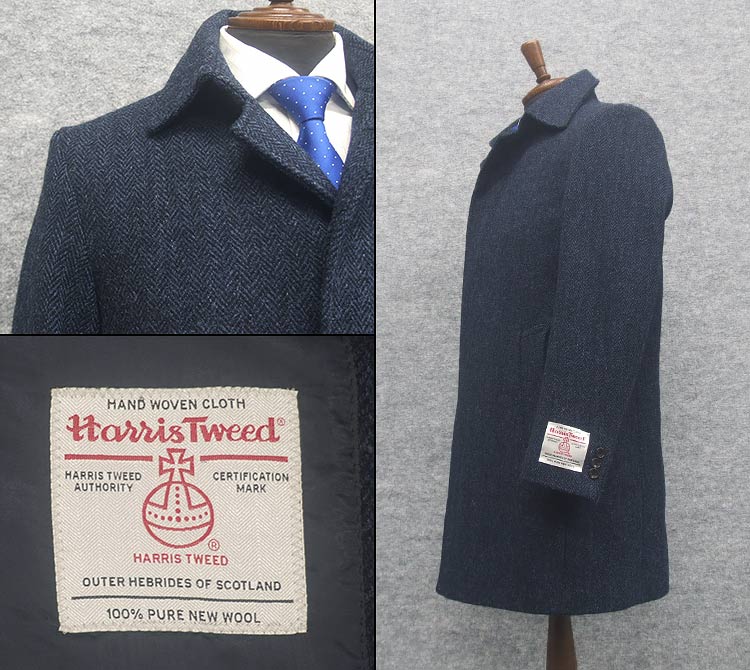 楽天市場】英国生地 [Harris Tweed]ハリスツイード ステンカラーコート