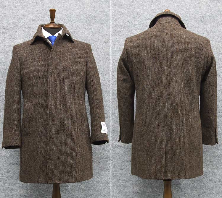 楽天市場】英国生地 [Harris Tweed]ハリスツイード ステンカラーコート