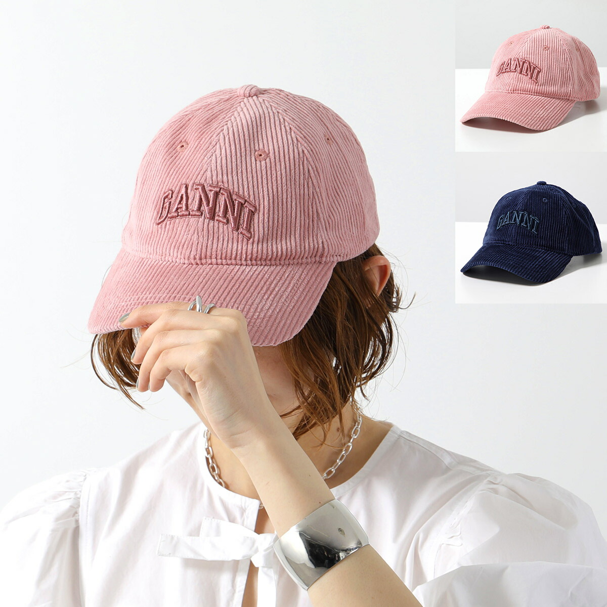 楽天市場】GANNI ガニー ベースボールキャップ Cap Hat Corduroy A6430