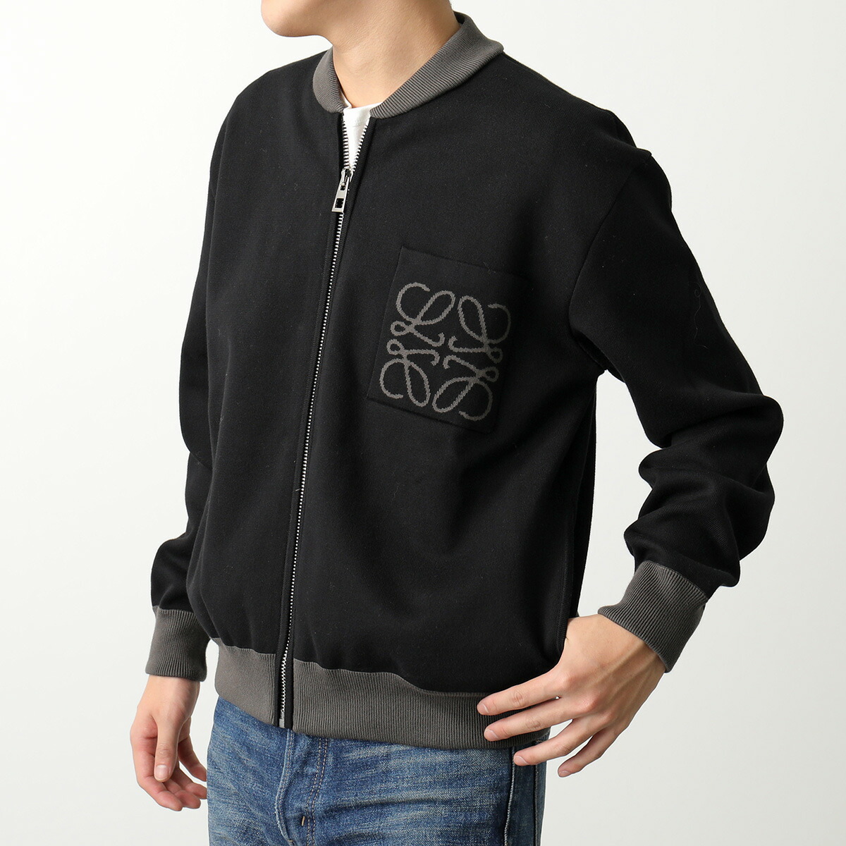 楽天市場】LOEWE ロエベ ニットジャケット ANAGRAM POCKE アナグラム