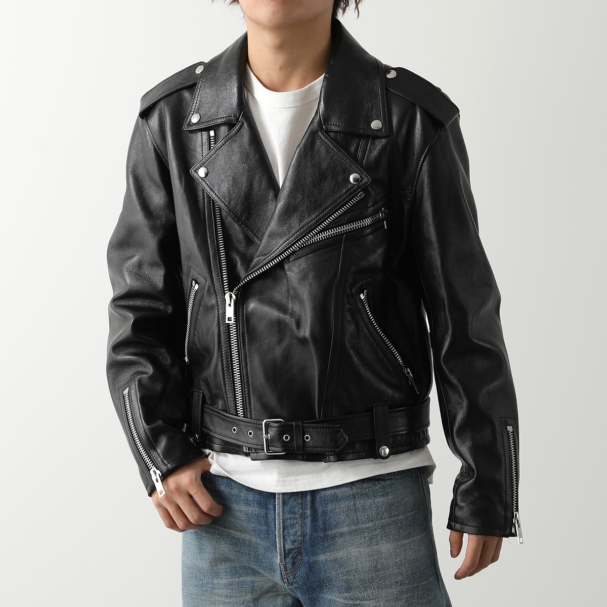 楽天市場】CELINE セリーヌ ライダースジャケット 2EE31280D.38NO